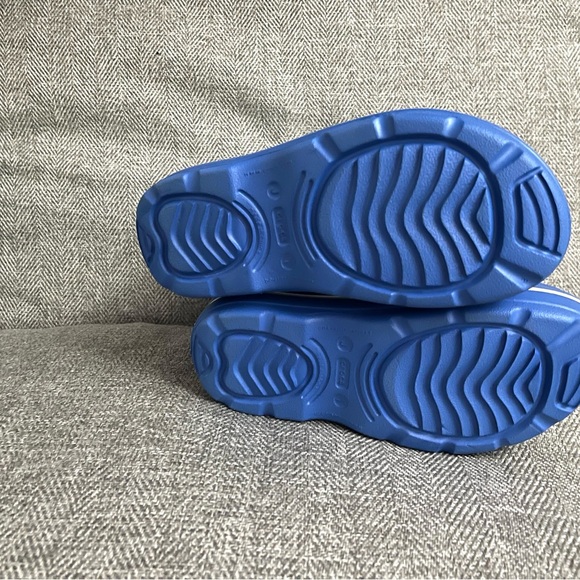 Toddler Crocs Jaunt Rain Boots Kids Size J1 - Blue & White 11018 - NWT - Picture 6 of 10